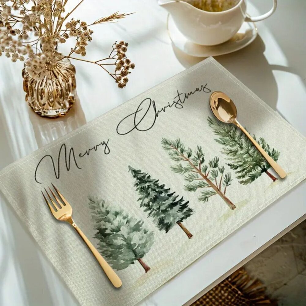 Christmas Tree Woven Placemats